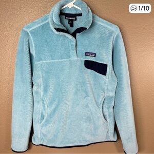 Patagonia Retool Snap T Fleece Pullover blue Jacket  Women’s medium.